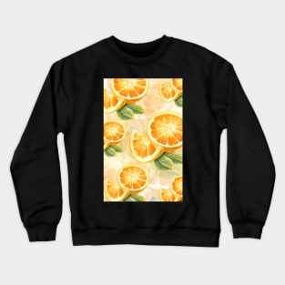 Orange fruit_pattern_2 Crewneck Sweatshirt